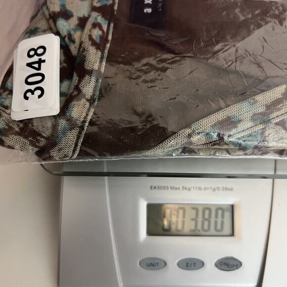 VTG Babydoll Ruched Top Womens Large Brown Abstract Blue Boho Artsy Y2K Grunge - Picture 9 of 9